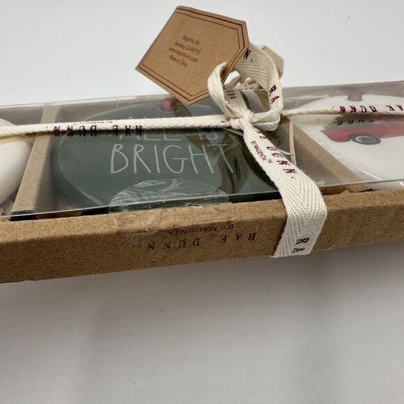 Rae Dunn by Magenta Christmas Tree Ornaments Camper All Is Bright Truck New Gift - Picture 8 of 9